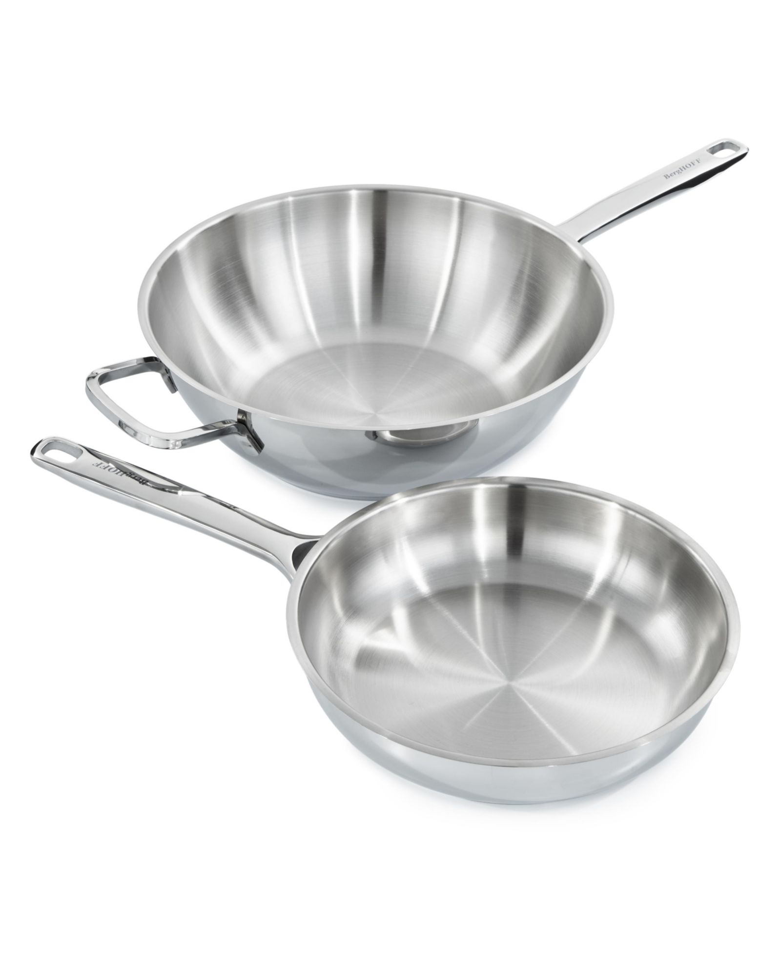 BergHOFF DiNA Helix 2pc 18/10 Stainless Steel Stir Fry Cookware Set