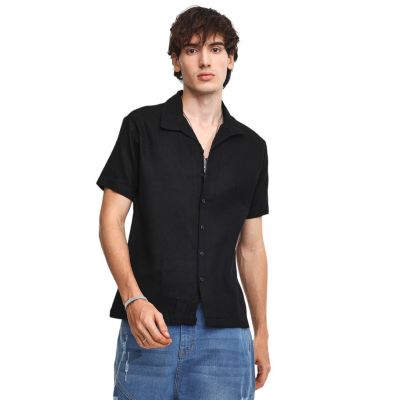 Campus Sutra Мужская рубашка Resort Onyx Black