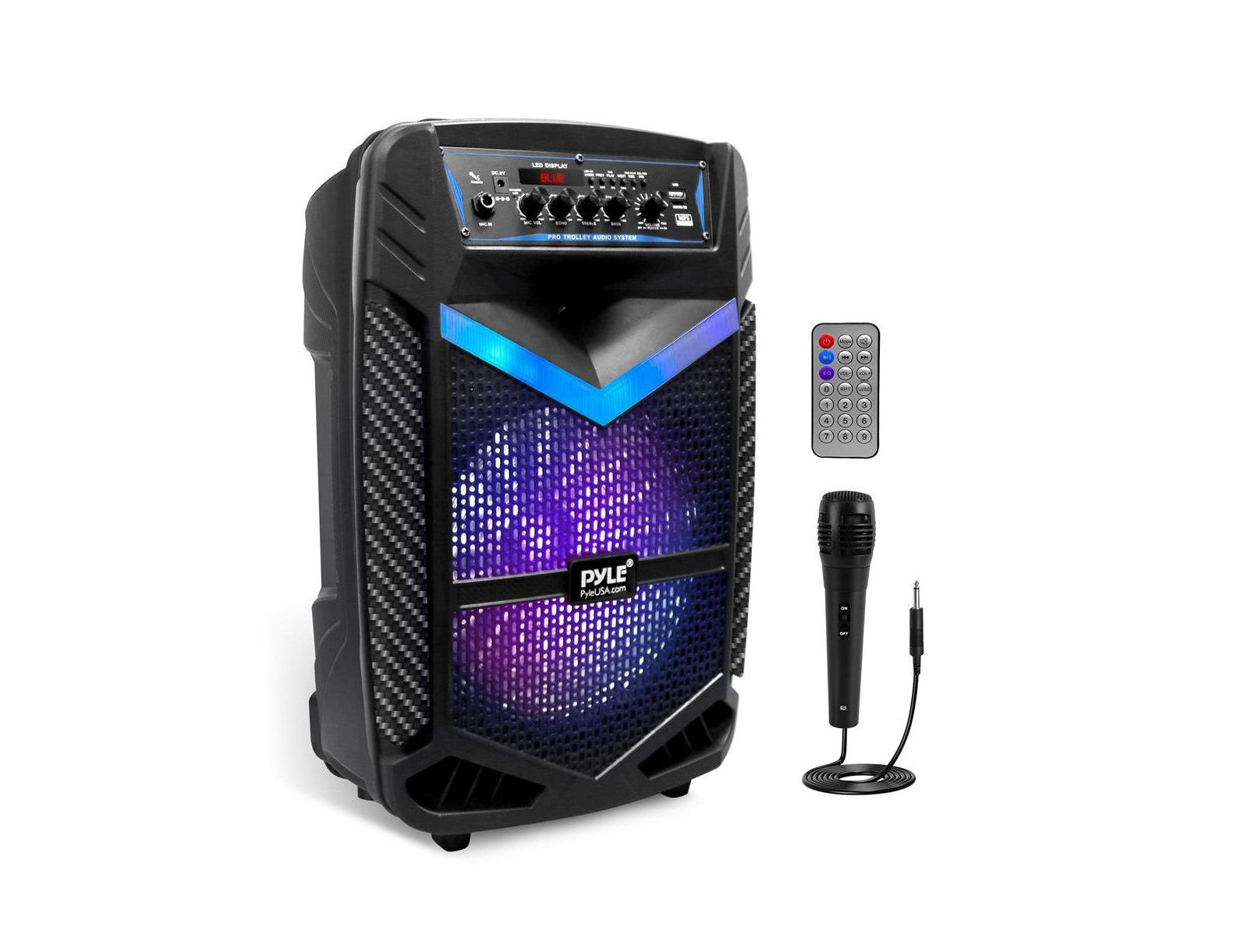 Pyle портативная акустическая система Bluetooth 10”, 600 Watt
