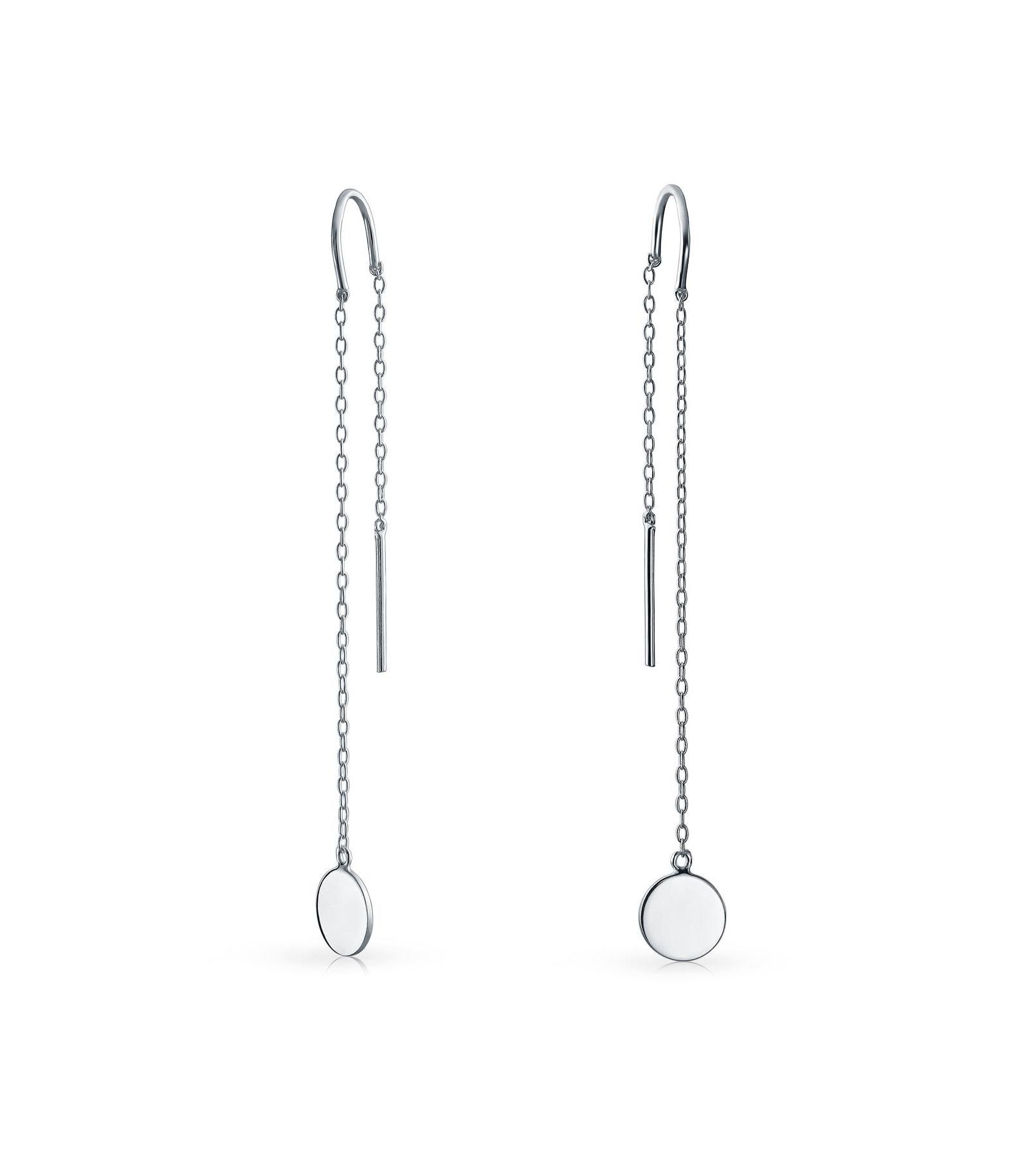 Bling Jewelry серьги-дропасы с цепью из стерлингового серебра.925