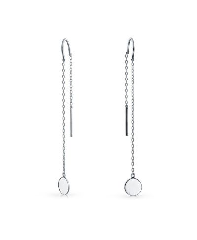 Bling Jewelry серьги-дропасы с цепью из стерлингового серебра.925