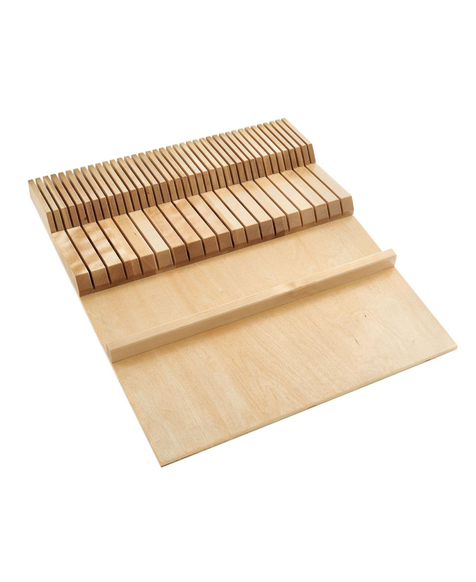 Rev-A-Shelf Dual Row Trimmable Knife Block Drawer Organizer Insert, 4WDKB-1
