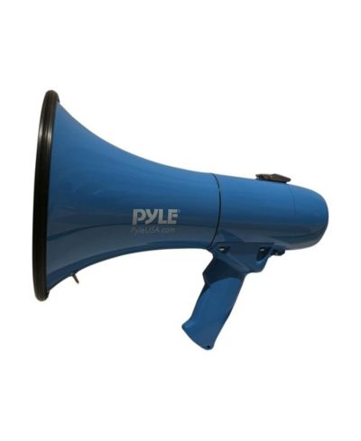 Мегафон Pyle Siren Bullhorn Speaker с перезаряжаемым аккумулятором, Blue