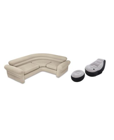 Комплект надувной угловой диван и кресло Intex Sectional Sofa