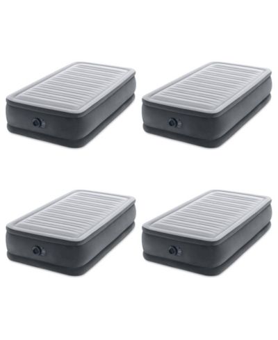 Надувной матрас Intex Dura Beam Comfort Plus с насосом, Twin Size, 4 Pack