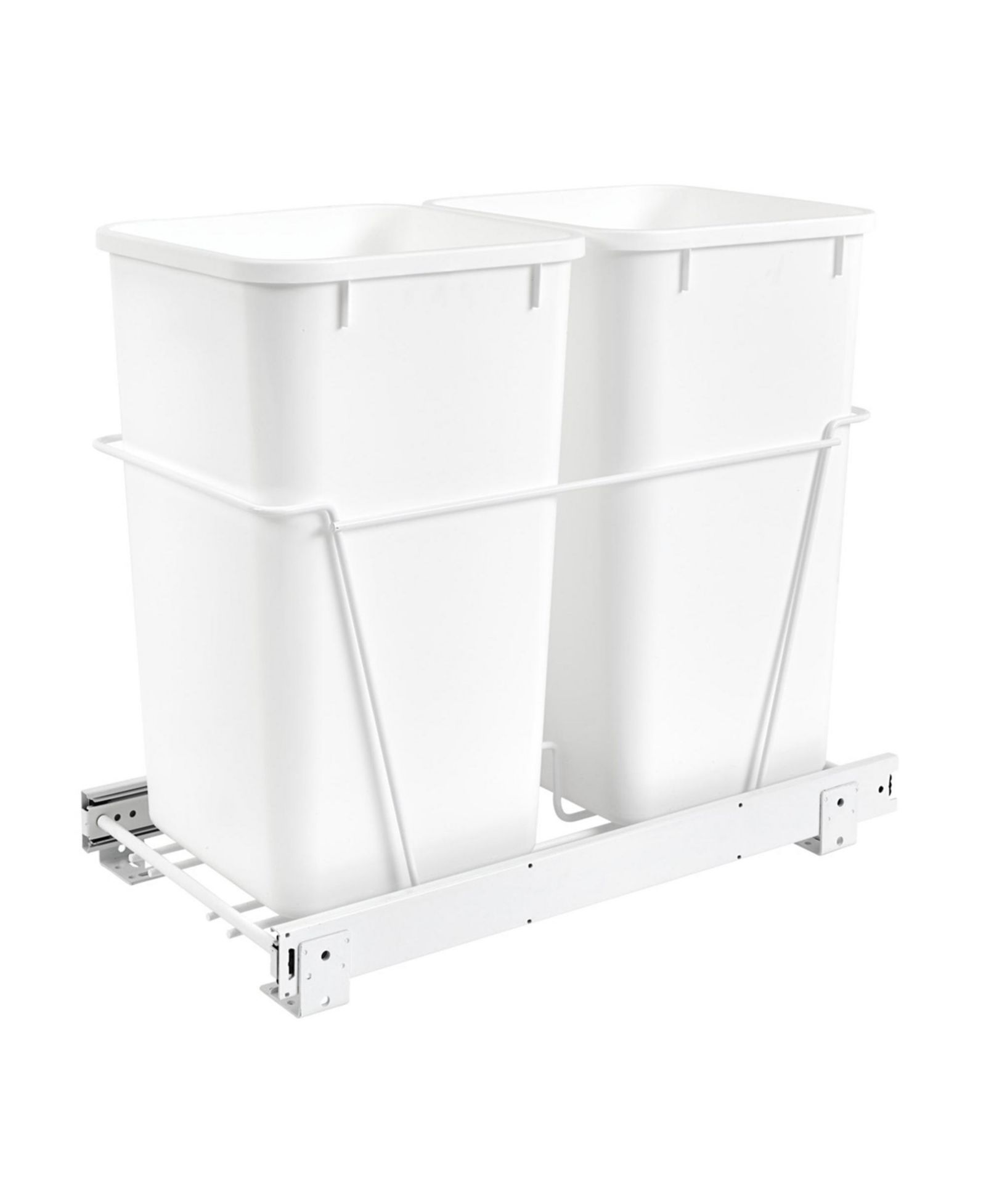 Rev-A-Shelf Double Pullout Kitchen Cabinet 27 qt. Trash Can, RV-15PB-2 S