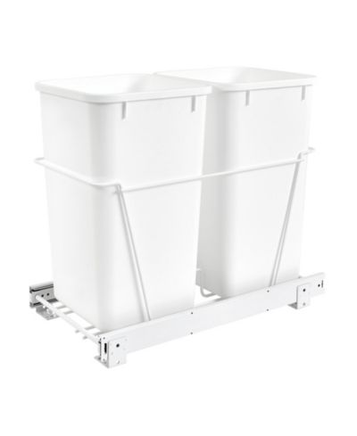 Двойной выдвижной мусорный контейнер для кухни Rev-A-Shelf, 27 qt., RV-15PB-2 S