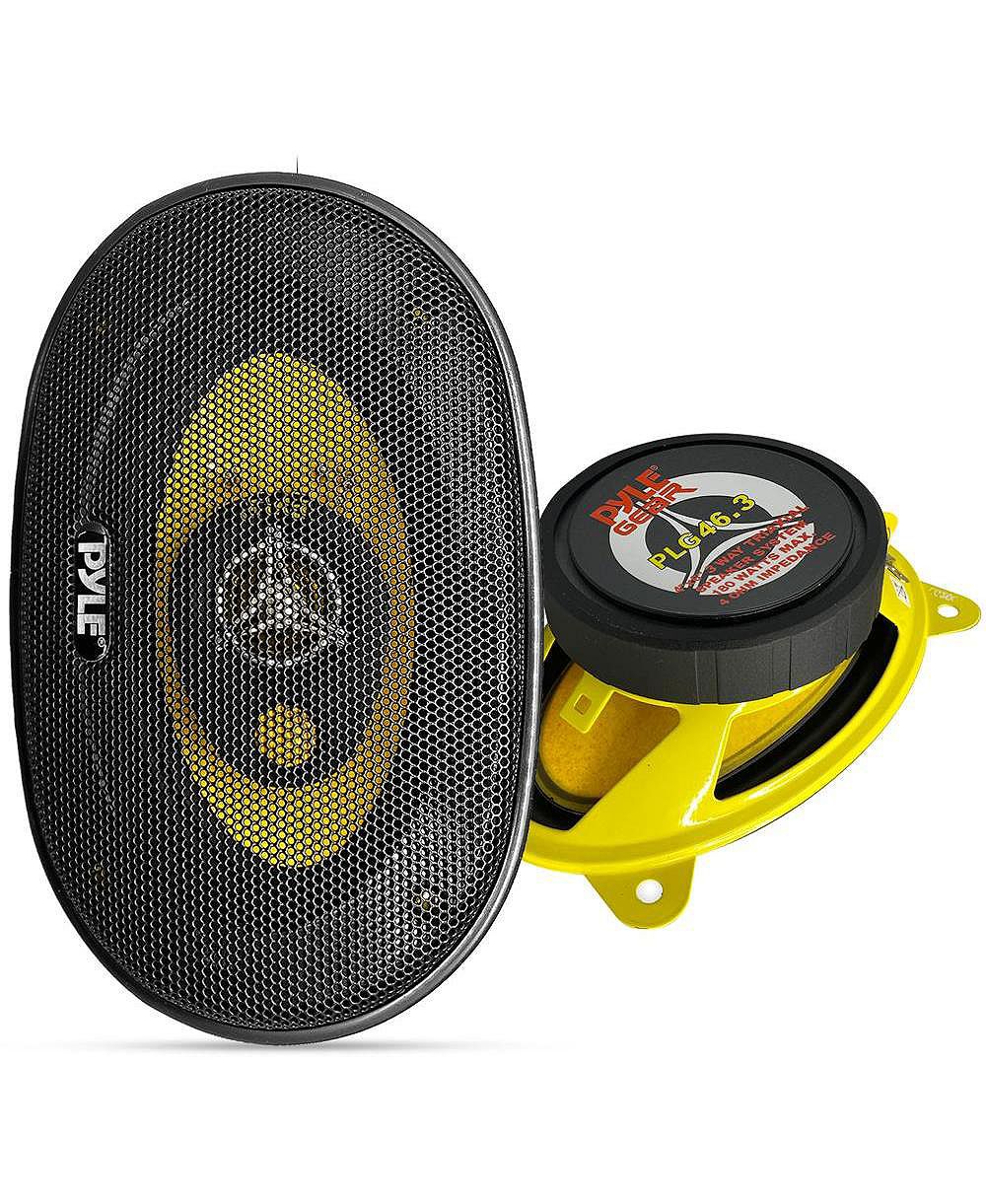 Pyle 180W 3-Way 4'' x 6'' Car Speakers