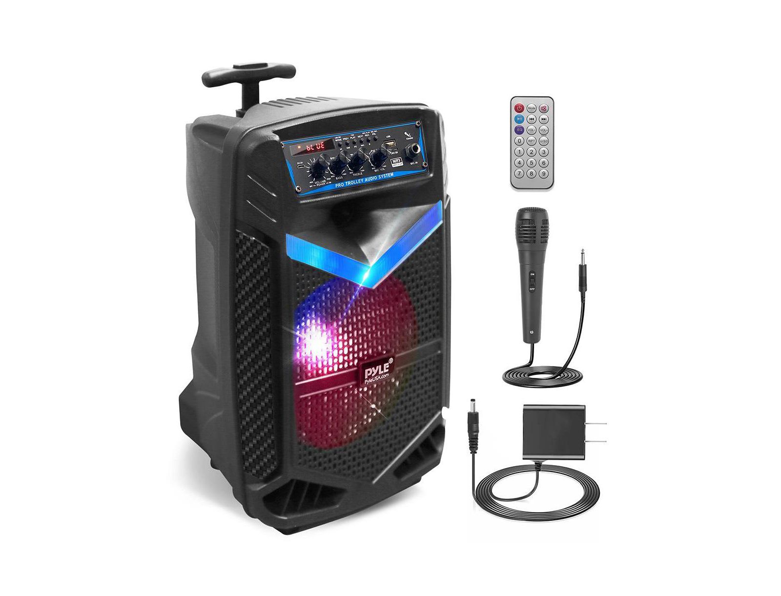 Pyle PPHP842B Rechargeable Bluetooth Portable PA Speaker