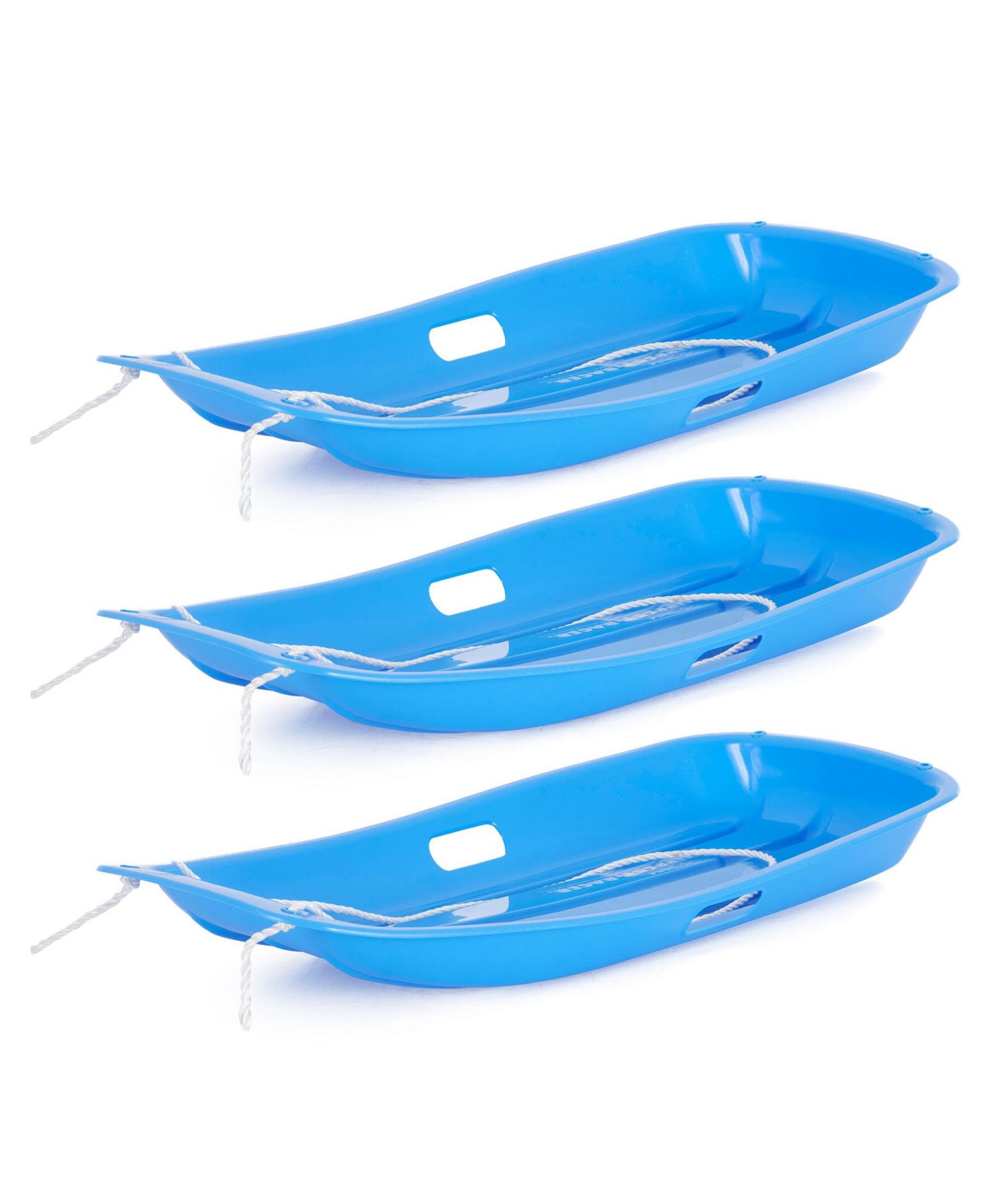 Детские пластиковые санки Slippery Racer Downhill Sprinter Blue (3 Pack)
