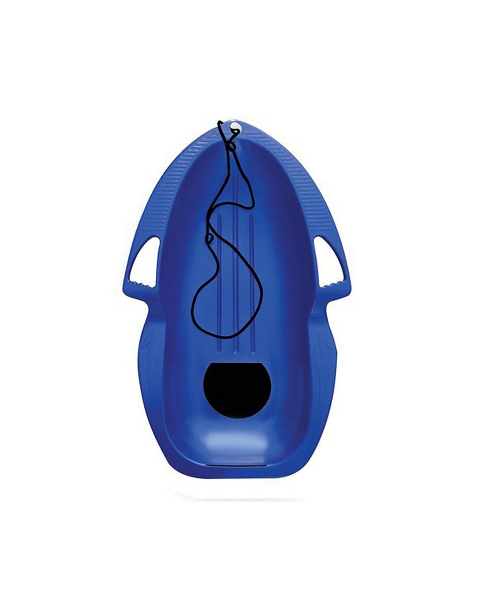 Flexible Flyer Spitfire Sled 1 Person Toboggan with Tow Rope & Seat Pad, Blue