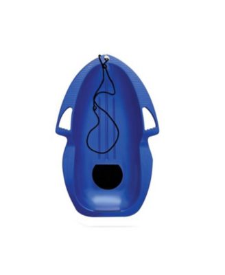 Flexible Flyer Spitfire Sled 1 Person Toboggan with Tow Rope & Seat Pad, Blue