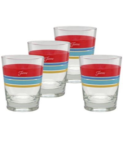 Fiesta Vibrant Edgeline Double Old-Fashioned Glasses, Set of 4