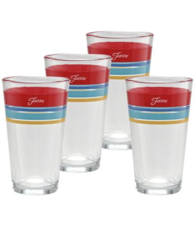 Fiesta Vibrant Edgeline Tapered Cooler Glasses, Set of 4