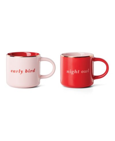 Kate Spade Early Bird Night Owl кружки, Set of 2