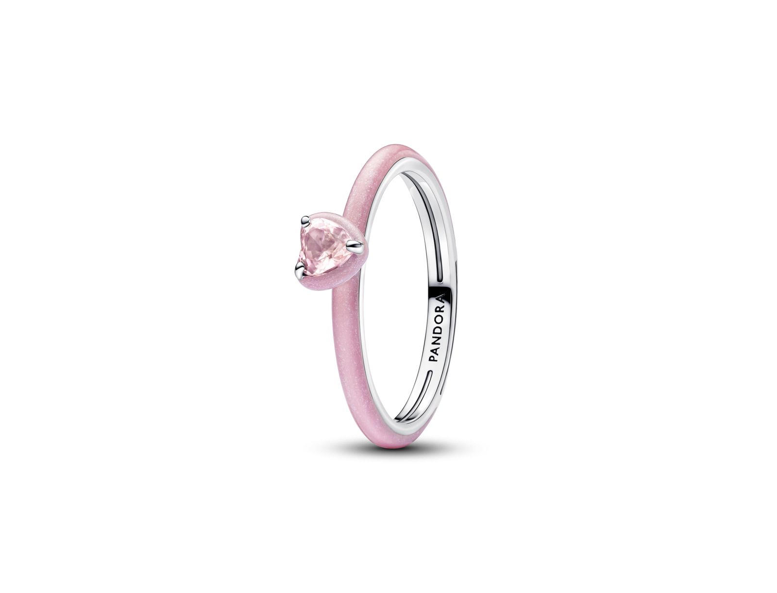 Pandora Sterling Silver Pink Chakra Heart Ring