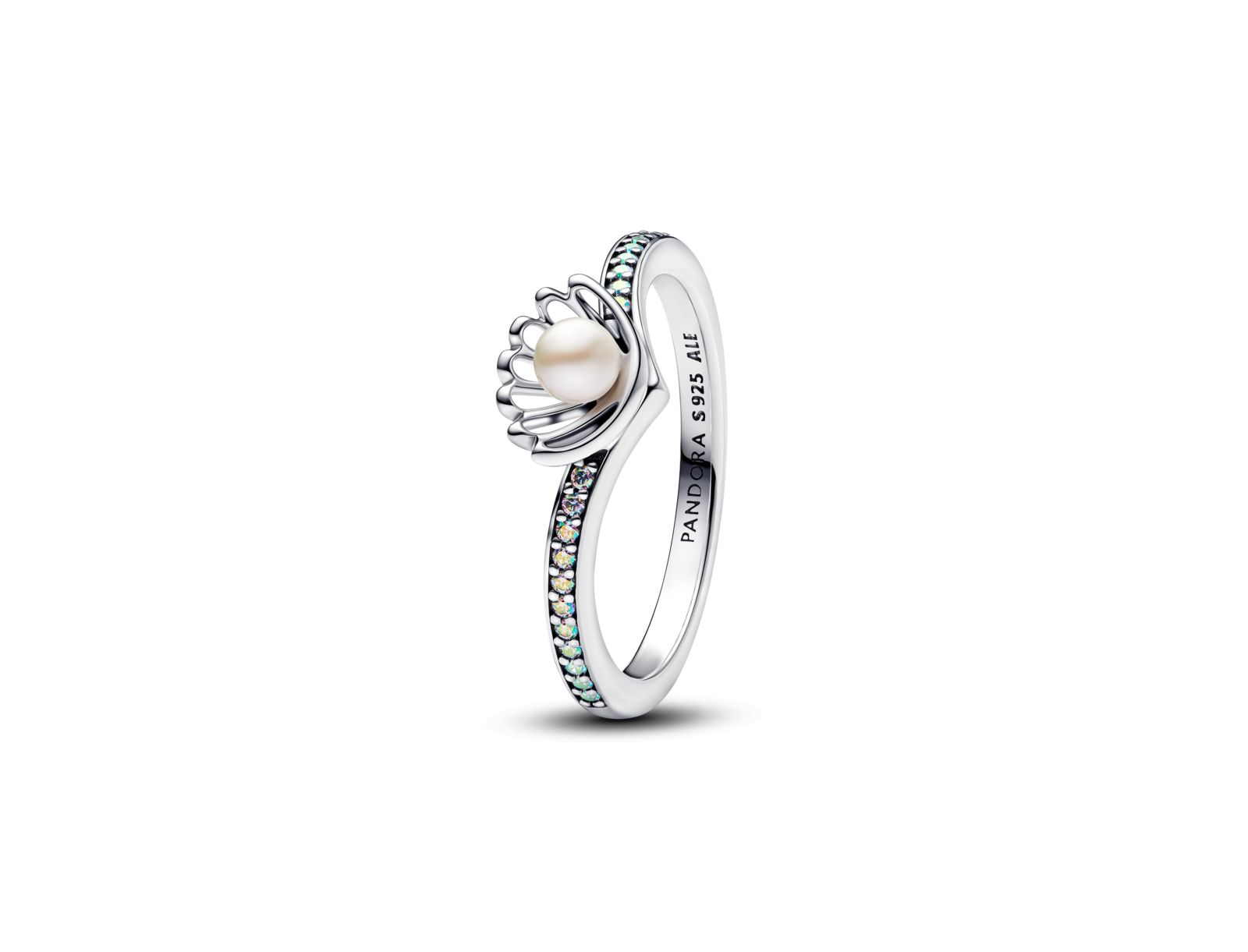 Кольцо Pandora Disney Princess Ariel Shell из культивированного жемчуга