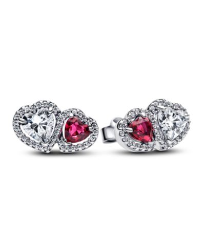 Серьги-гвоздики Pandora Sterling Silver Halo Hearts