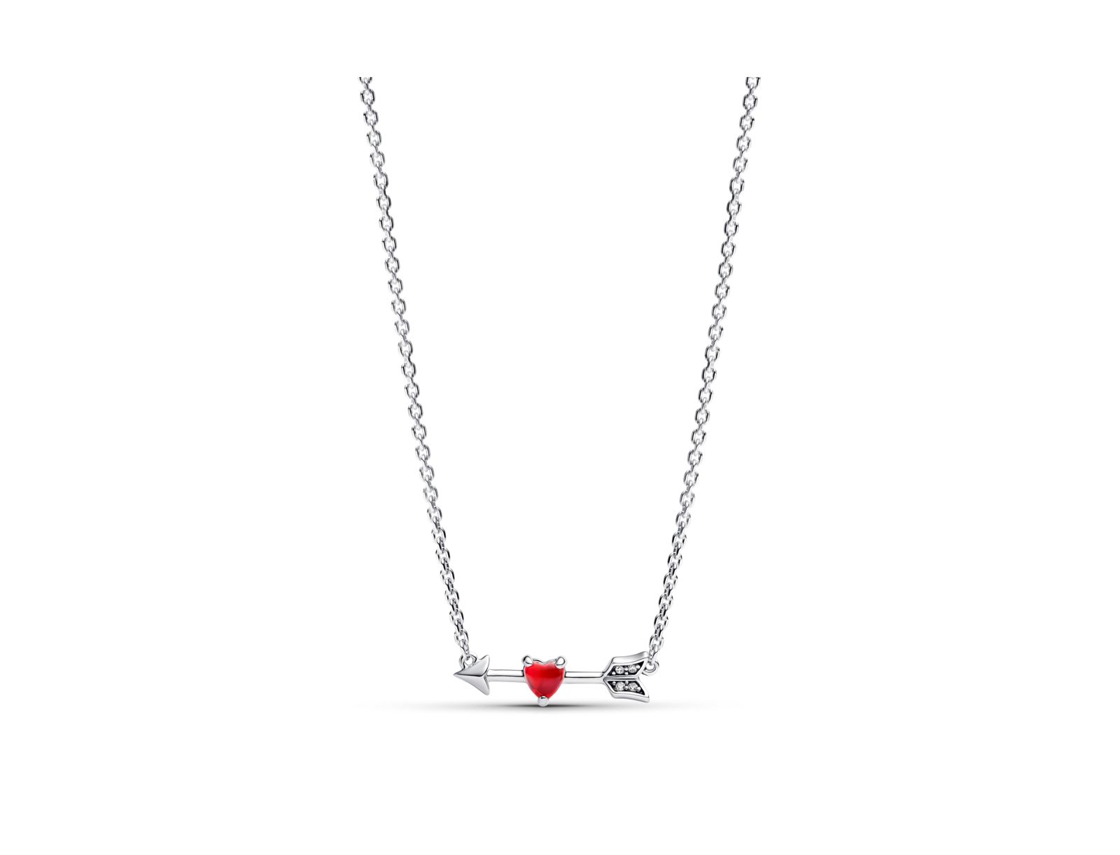Pandora ожерелье с сердцем из серебра Sterling Silver и стекла Murano