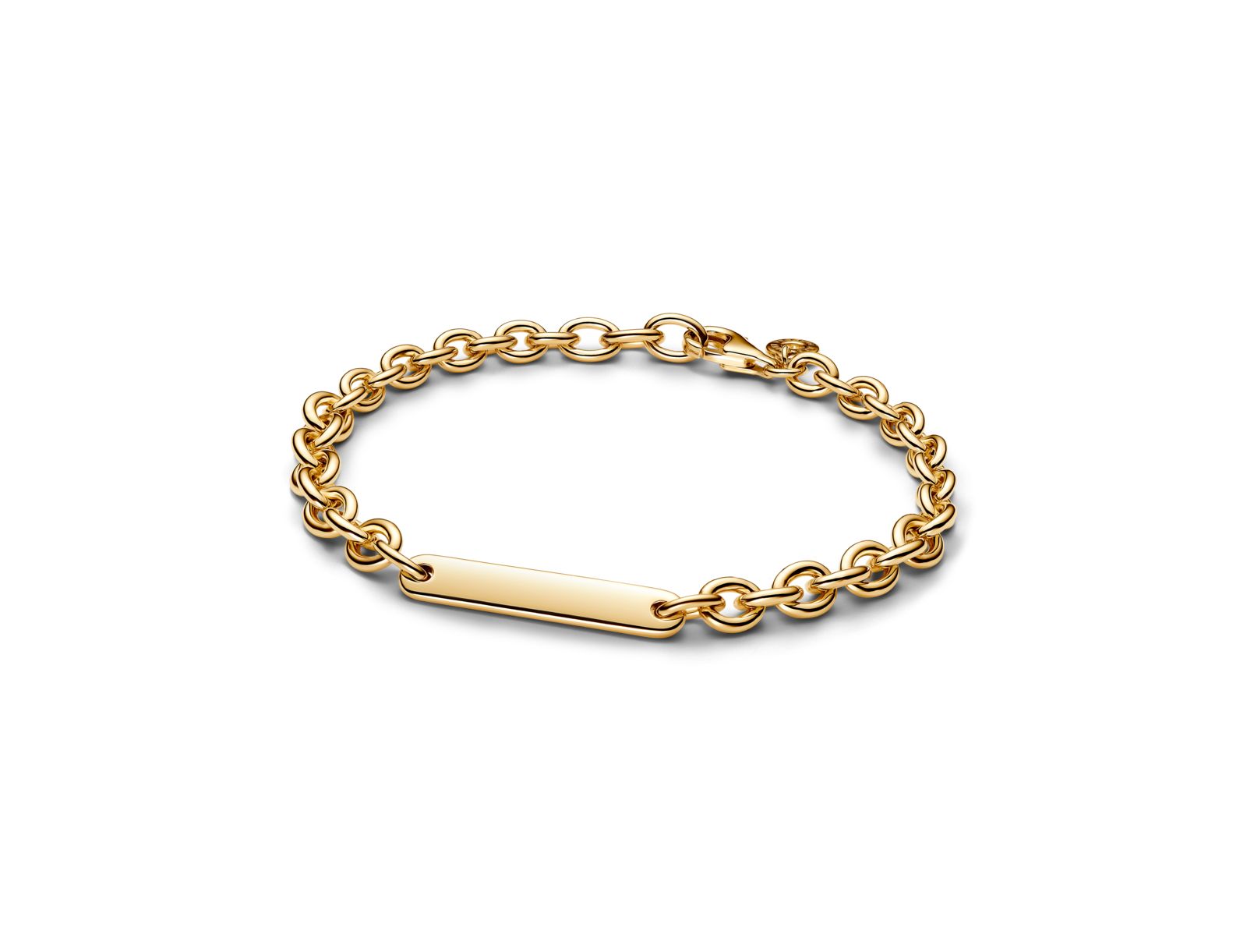 Pandora 14K Gold Plated Engravable Bar Link Bracelet
