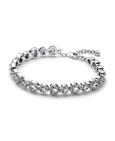 Pandora Браслет Halo Hearts из серебра Sterling Silver
