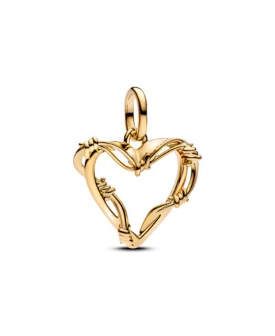 Pandora подвески-шармы Wire Heart из позолоченного золота 14K