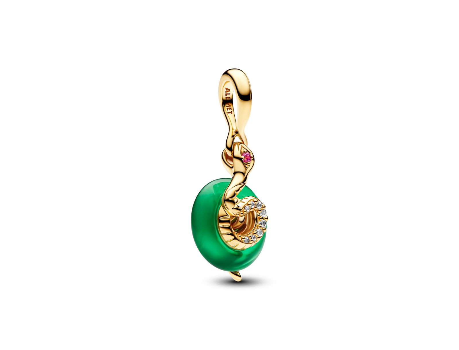 Pandora Подвески Snake Green Murano Glass Dangle Charms