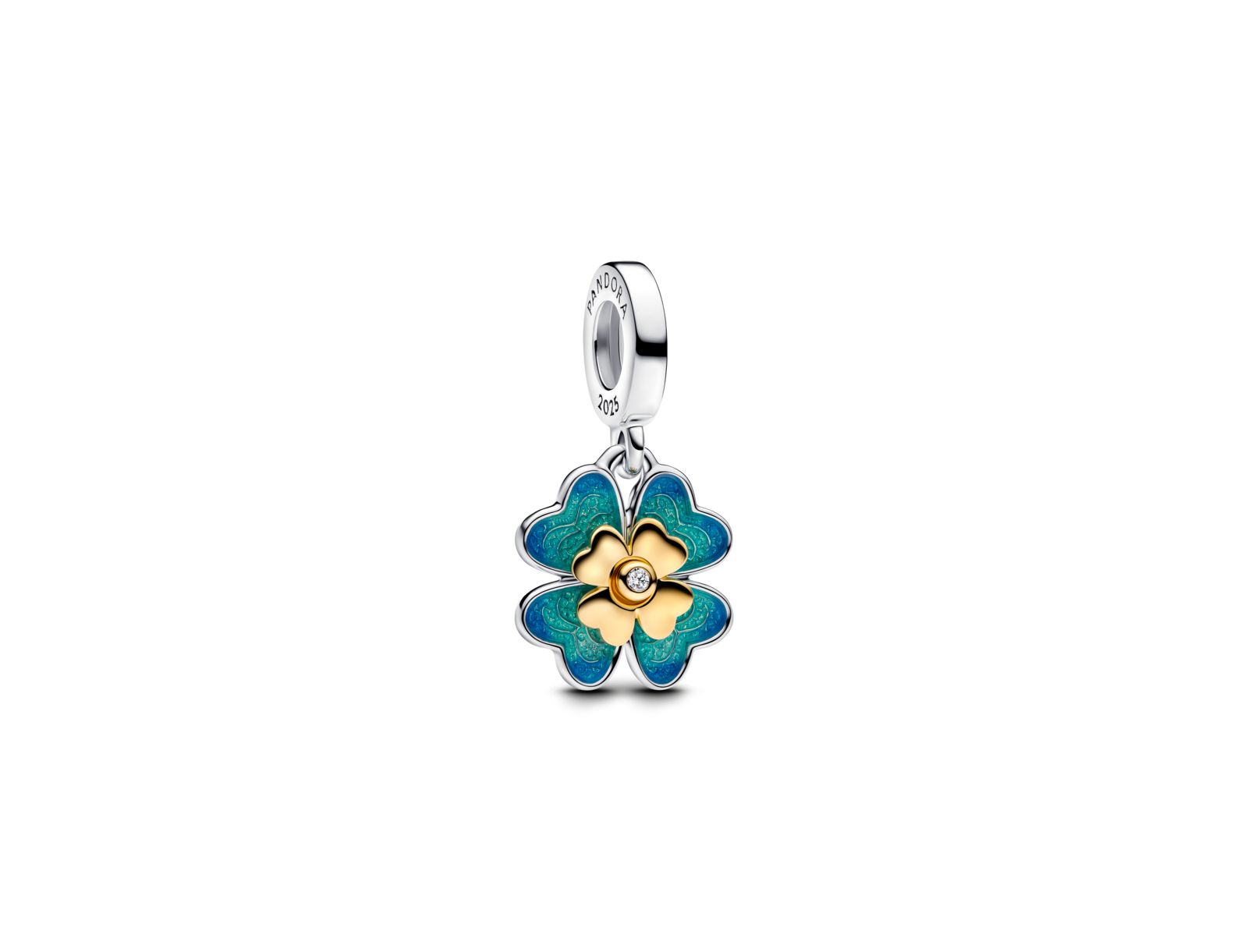 Pandora KATSEYE X Pandora® подвесные шармы Four Leaf Clover с выращенными в лаборатории бриллиантами