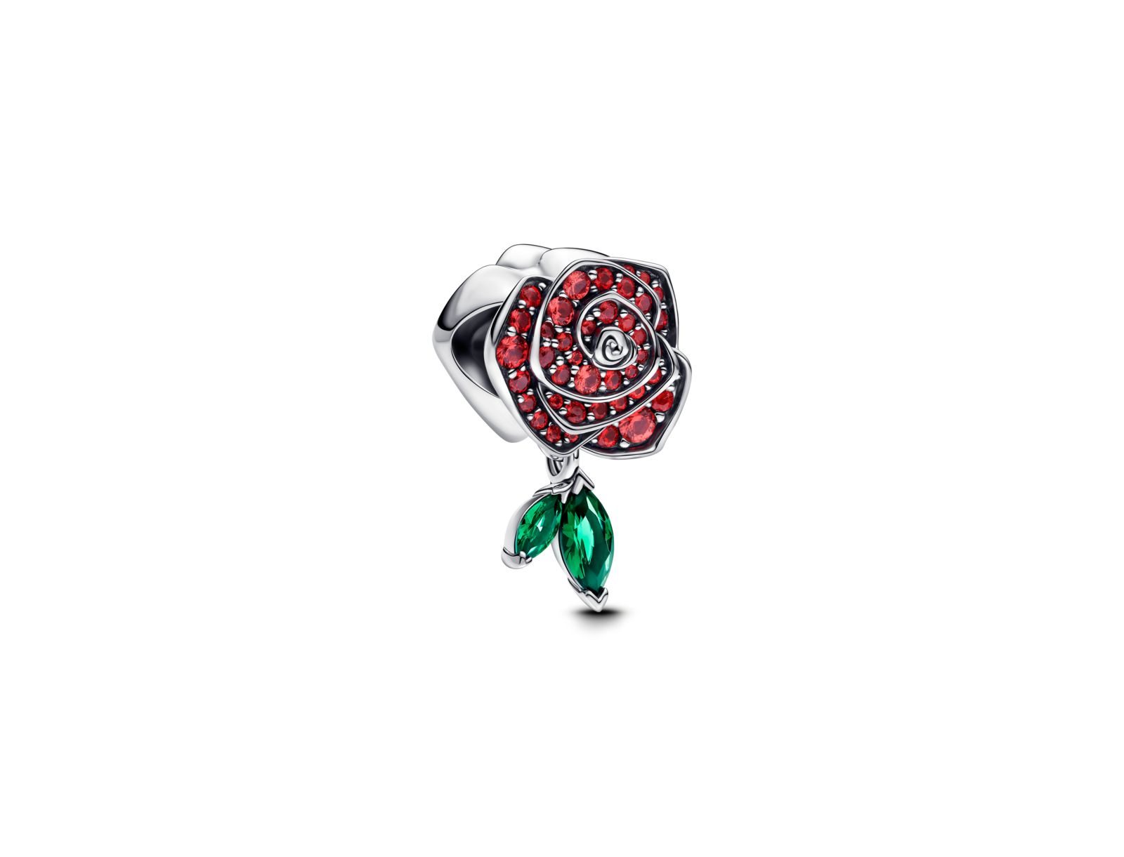 Брелоки Pandora Sterling Silver Sparkling Rose Bloom