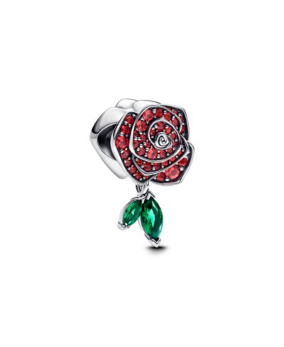 Брелоки Pandora Sterling Silver Sparkling Rose Bloom