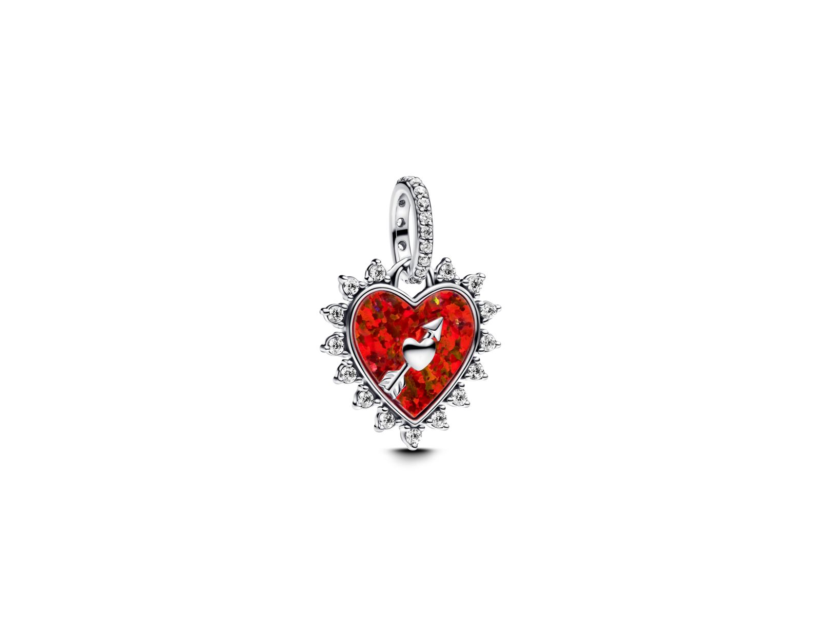 Подвеска Pandora Sterling Silver Spinnable Arrow Heart Dangle Charms