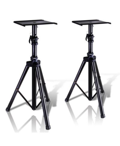 Pyle Dual Studio Monitor Speaker Stand Mounts, Universal Device Stands, Pair