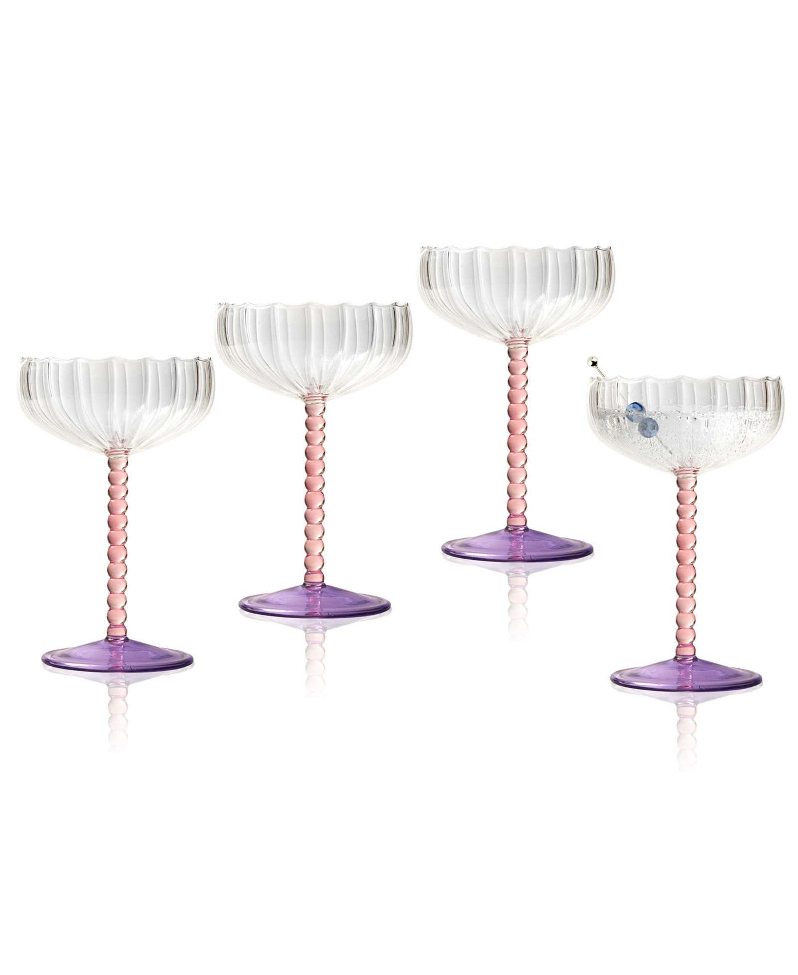 Набор бокалов Qualia Glass Mardi Gras Coupes, 4 шт.