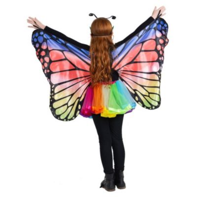 Костюм Dress Up America Butterfly Mask, Wings & Rainbow Tutu для детей