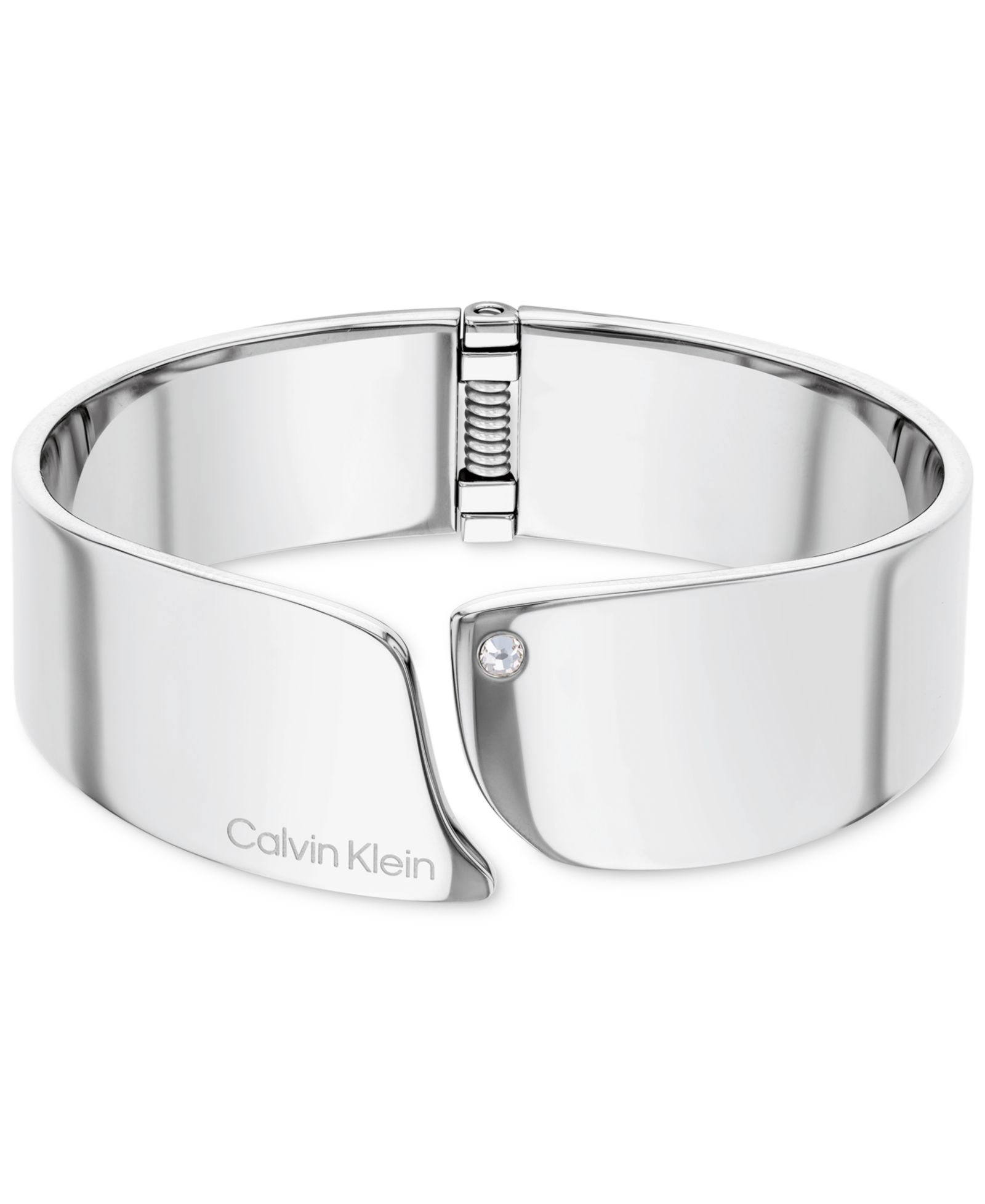 Calvin Klein Stainless Steel Pavé Cuff Bracelet
