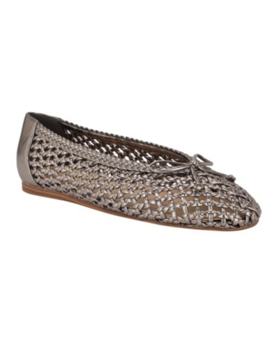 Calvin Klein Women's Zatoria Woven Ballet Flats