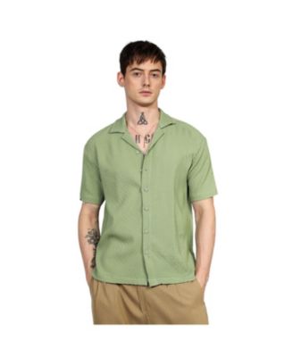 Campus Sutra Men's Multitrack Knit Oversized Shirt