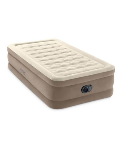 Intex 64425ED Dura-Beam Deluxe Ultra Plush Air Mattress with Built-in Pump, Twin