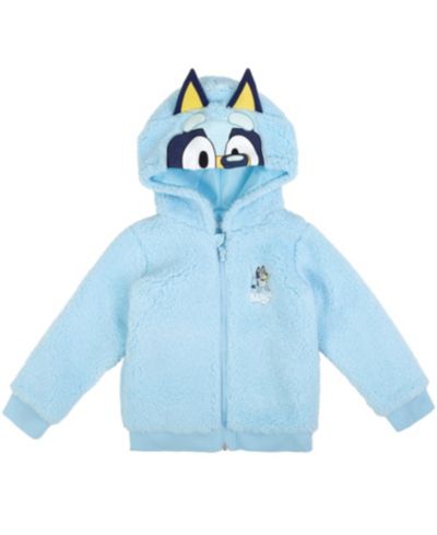 Bluey Детское худи с капюшоном и молнией из шерсти Sherpa (2T - 10-12)
