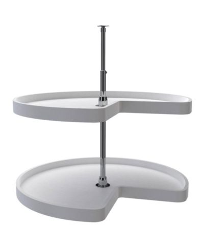 Rev-A-Shelf 32'' Kidney-Shaped Lazy Susan Corner Wall Cabinet Two-Shelf, 6472-32-11-52