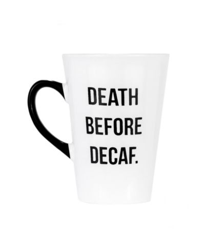 Amici Home Death Before Decaf Coffee Mug
