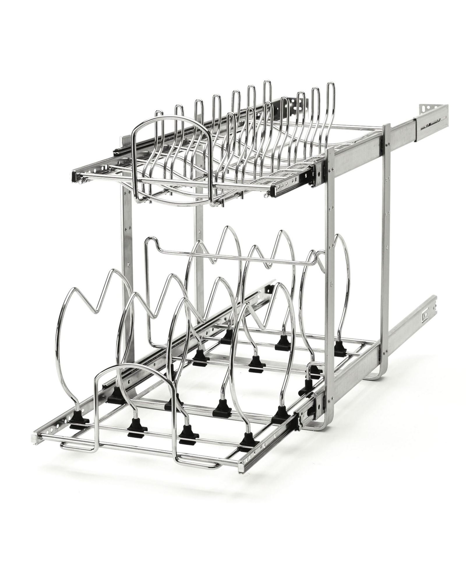 Rev-A-Shelf Pullout Cabinet Pot and Pan Organizer, 11.75" Width, 5CW2-1222-CR