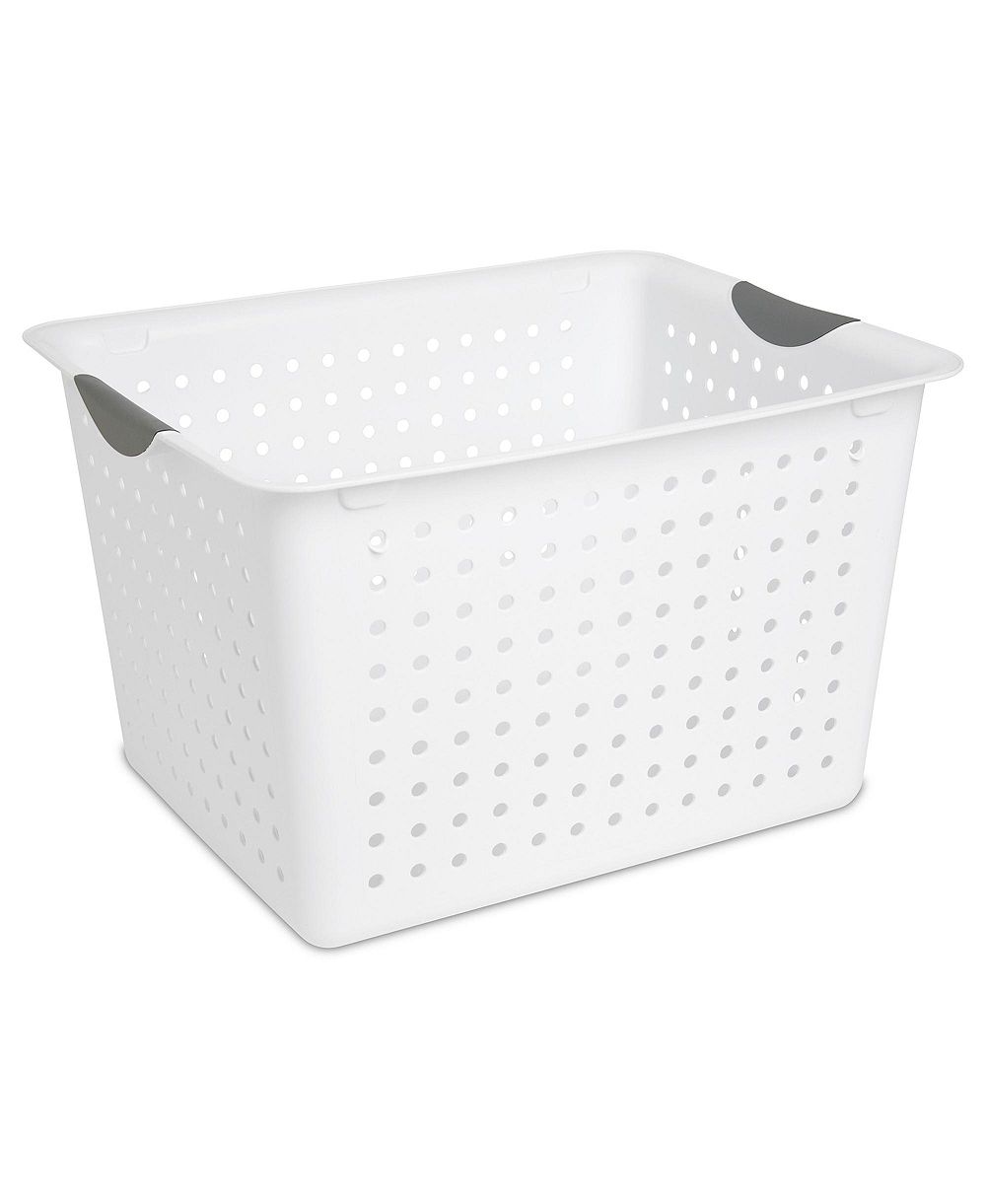 Sterilite Large Deep Durable Ultra Plastic Storage Basket Tote, (6 Pack)