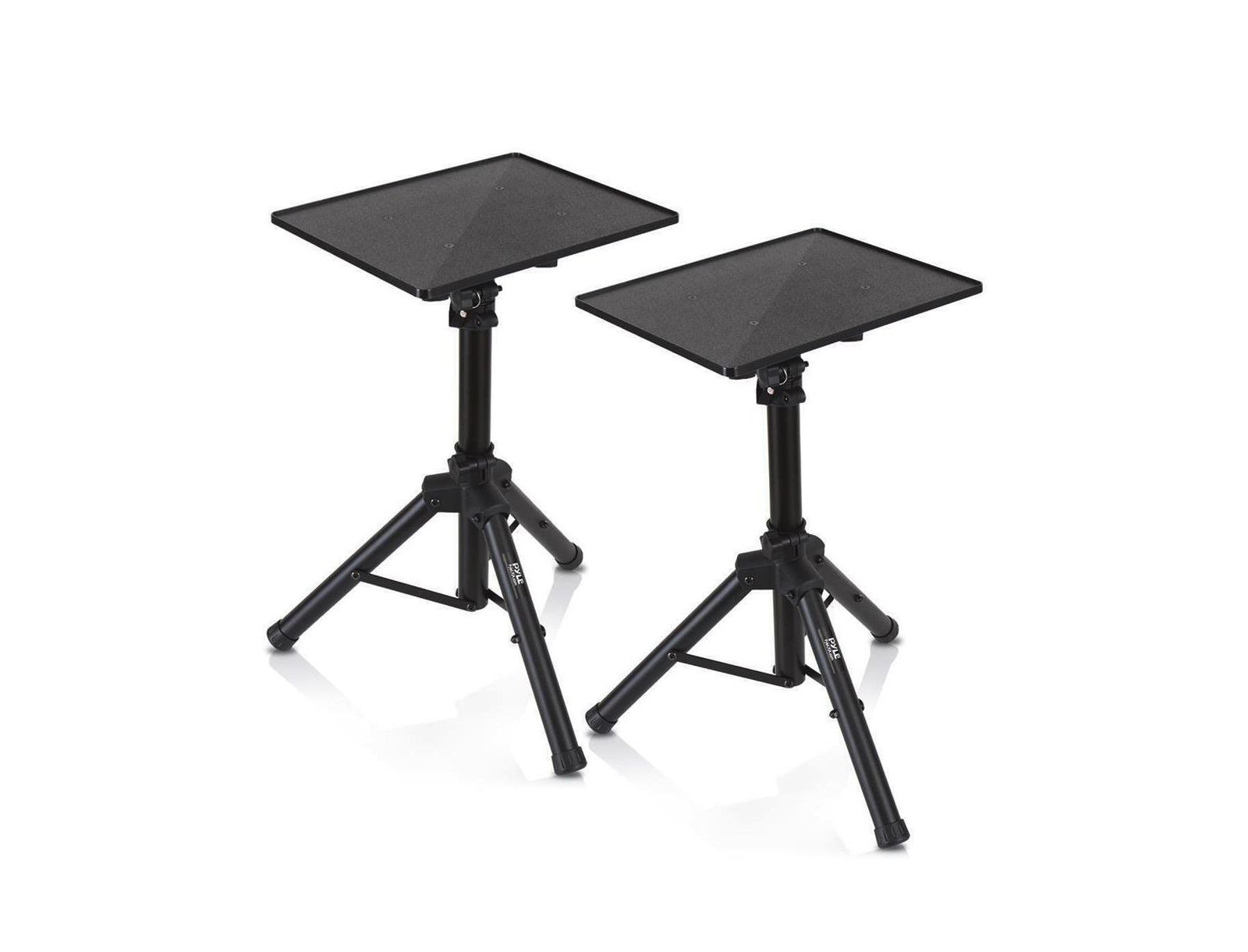 Pyle Universal Laptop Device Stand Height-Adjustable Portable Foldable Tripod Mount Universal, 2-Piece Set