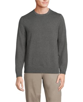 Lands' End Men's Fine Gauge Cotton Crew Neck Sweater