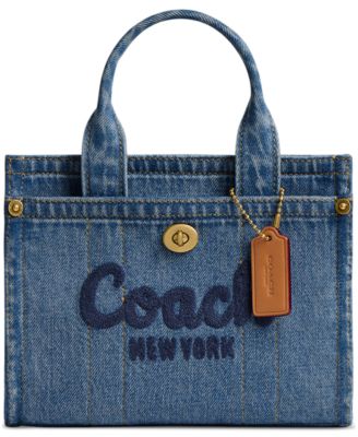 COACH Мини джинсовая сумка-тоут 20