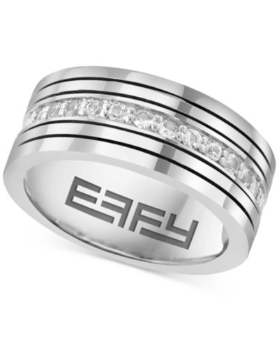Мужское кольцо EFFY Collection из стерлингового серебра с цирконами