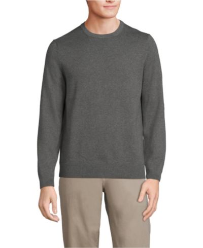 Мужской джемпер Lands' End Fine Gauge Cotton Crew Neck