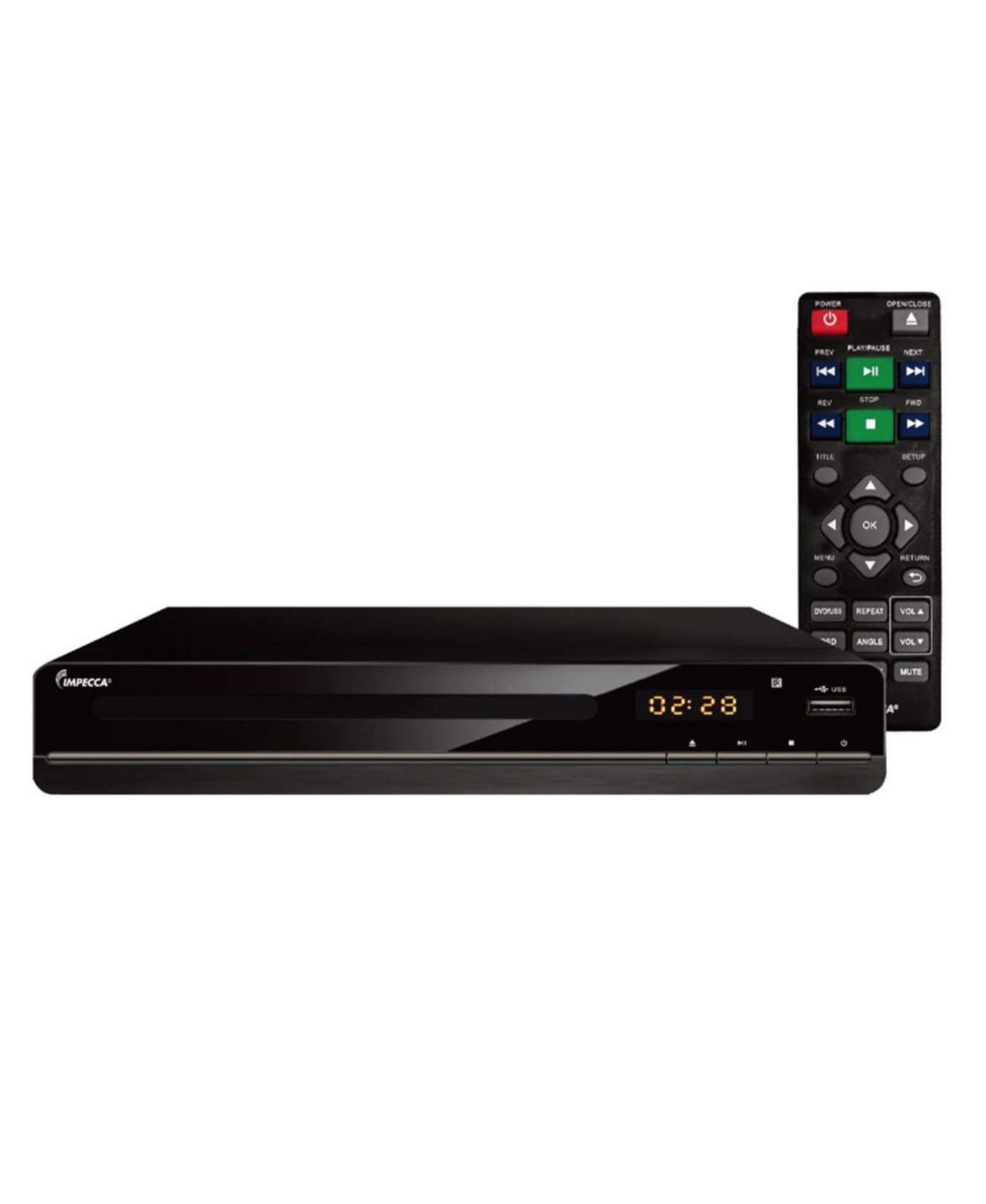 Компактный DVD-плеер Impecca с поддержкой HDMI и USB