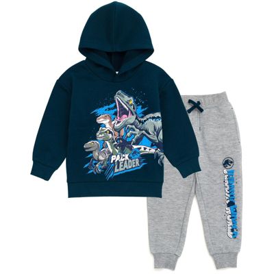 Jurassic Park Boy's(6-20)Jurassic World Dinosaur T-Rex Fleece Pullover Hoodie and Pants Outfit Set